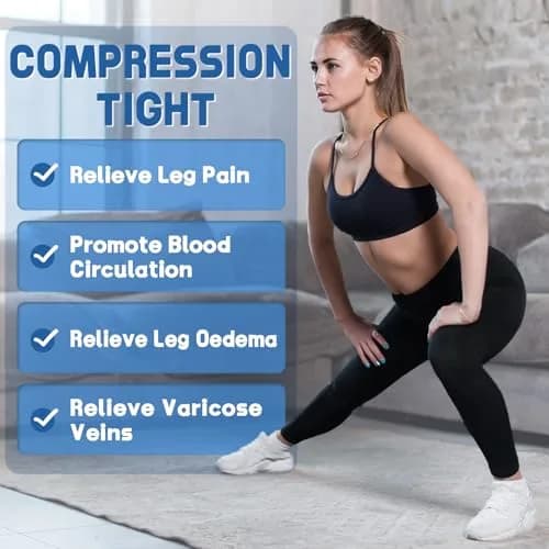 beister Compression Leggings 15-20 mmHg Footless Waist-High Tights | Graduated Support for Leg Health thumbnail 6