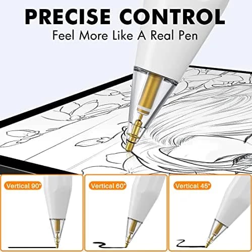 NIUTRENDZ Replacement Tips for Apple Pencil 2nd & 1st Gen, 4-Pack Metal Nibs (Clear, Pink, Blue, Grey) | Precise Control & Smooth Writing thumbnail 5