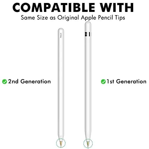 NIUTRENDZ Replacement Tips for Apple Pencil 2nd & 1st Gen, 4-Pack Metal Nibs (Clear, Pink, Blue, Grey) | Precise Control & Smooth Writing thumbnail 2