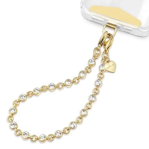 MOUTAKEY Phone Charm Strap Heart Phone Chain Wristlet 0.07kg (2.5oz) | Stylish & Anti-Theft Accessory for All Phones thumbnail 1