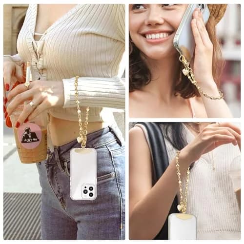 MOUTAKEY Phone Charm Strap Heart Phone Chain Wristlet 0.7oz | Stylish, Anti Theft, Fits All Phones thumbnail 7