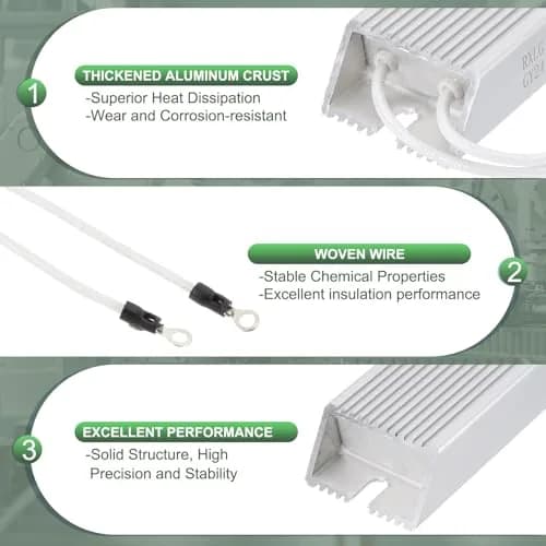 YOKIVE Braking Resistor 10 Ohm 100W Aluminum Housing | High Stability & Heat Dissipation thumbnail 4