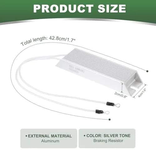 YOKIVE Braking Resistor 10 Ohm 100W Aluminum Housing | High Stability & Heat Dissipation thumbnail 2