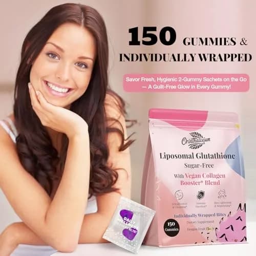 Orinthalixium Liposomal Glutathione Gummies 1000MG | Sugar-Free Skin & Antioxidant Support (150 Count) thumbnail 6