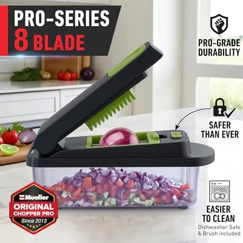 JANSKA Pro-Series 10-in-1 Vegetable Chopper with Container & 8 Blades | 1.12 kg (2.46 lb) Multi-Purpose Kitchen Tool thumbnail 2