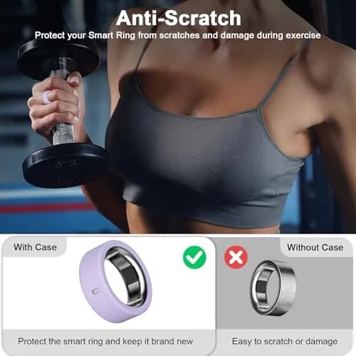 ZOOROO Oura Ring Covers (10 Pack, Size L) | Anti-Scratch Silicone Protectors with Charging Hole thumbnail 4