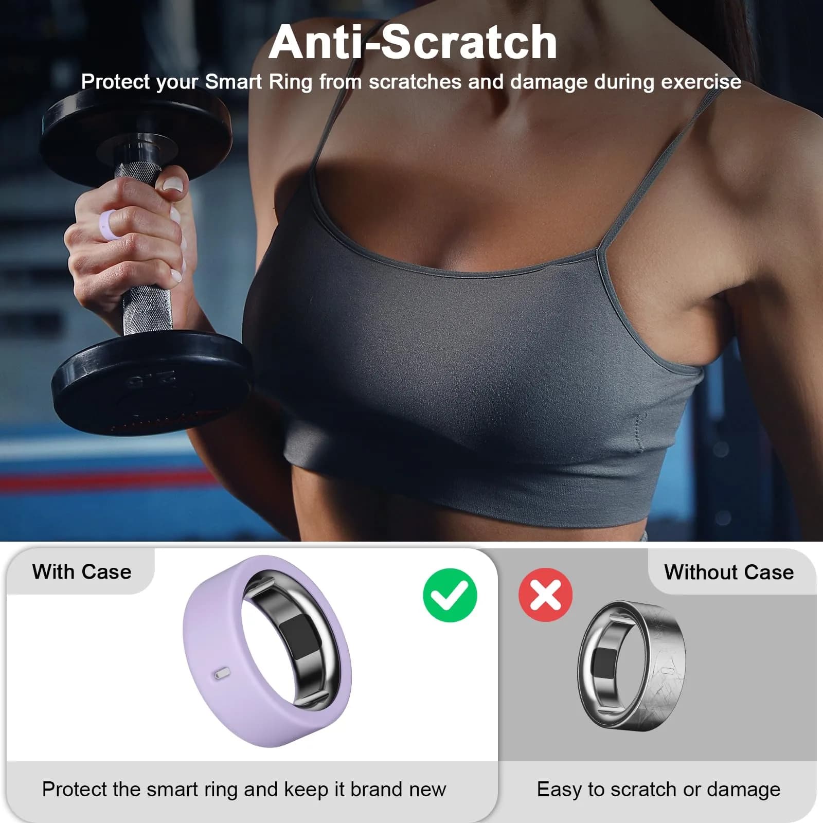 ZOOROO Silicone Ring Cover for Oura Ring Gen 3/4 | Protects from Scratches & Dust (Size L, 10 Pack) - view 4