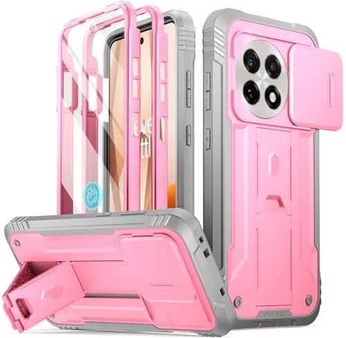 Poetic Revolution Case for OnePlus 13R 5G with Slide Camera Cover & Screen Protector, Light Pink (1 Unit) thumbnail 1