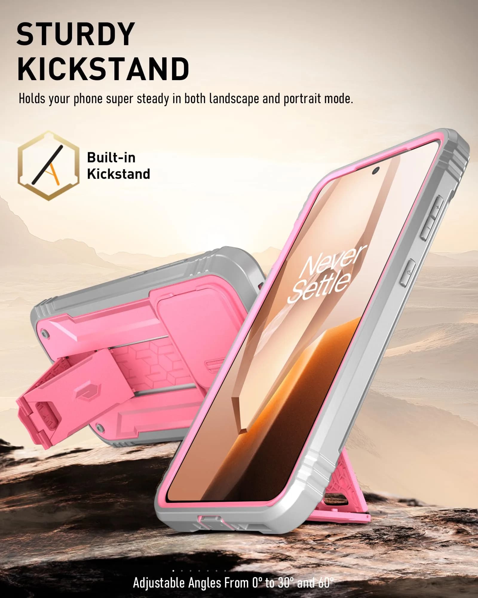 Poetic Revolution Case for OnePlus 13R 5G with Slide Camera Cover & Screen Protector, Light Pink (1 Unit) - view 4