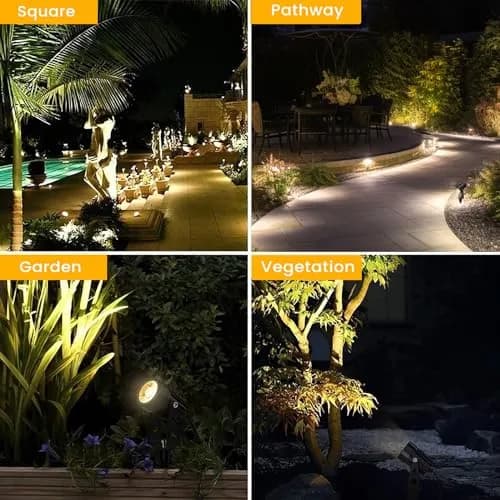 Svater Landscape Lighting Low Voltage 10 Pack | IP65 Waterproof 12V Plug in Outdoor Spotlights thumbnail 6