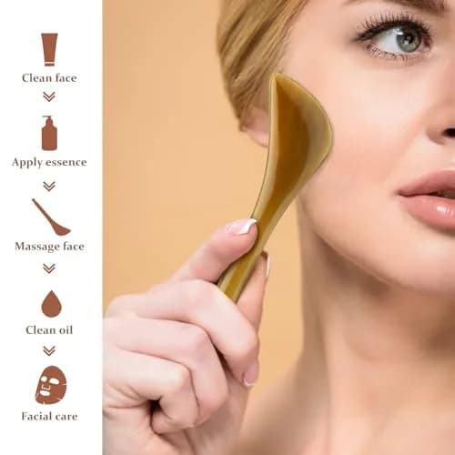ideayard Gua Sha Facial Tool - Acupressure & Gua Sha, Fascia Release Tool for Face, Neck, Jawline Sculpting and Puffiness Reducing, Acupuncture Pen | 5.1 in x 1.3 in thumbnail 5