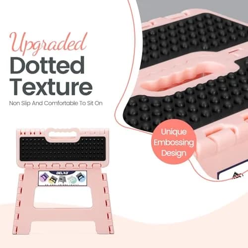 Delxo 9 Inch Folding Step Stool for Kids & Adults | 22.8 cm Height, 136 kg Capacity thumbnail 7