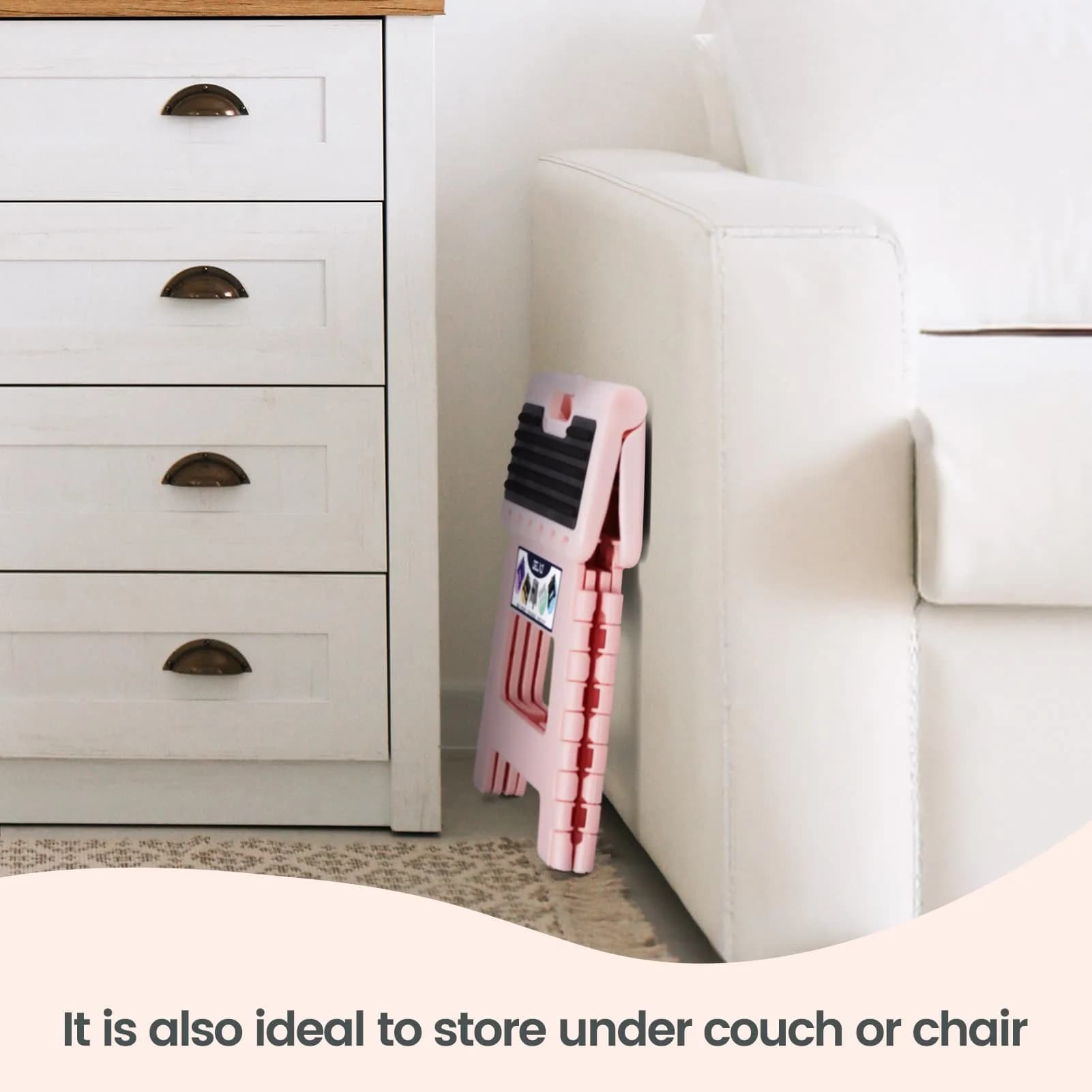 Delxo 9 Inch Folding Step Stool for Kids & Adults | 22.8 cm Height, 136 kg Capacity - view 4