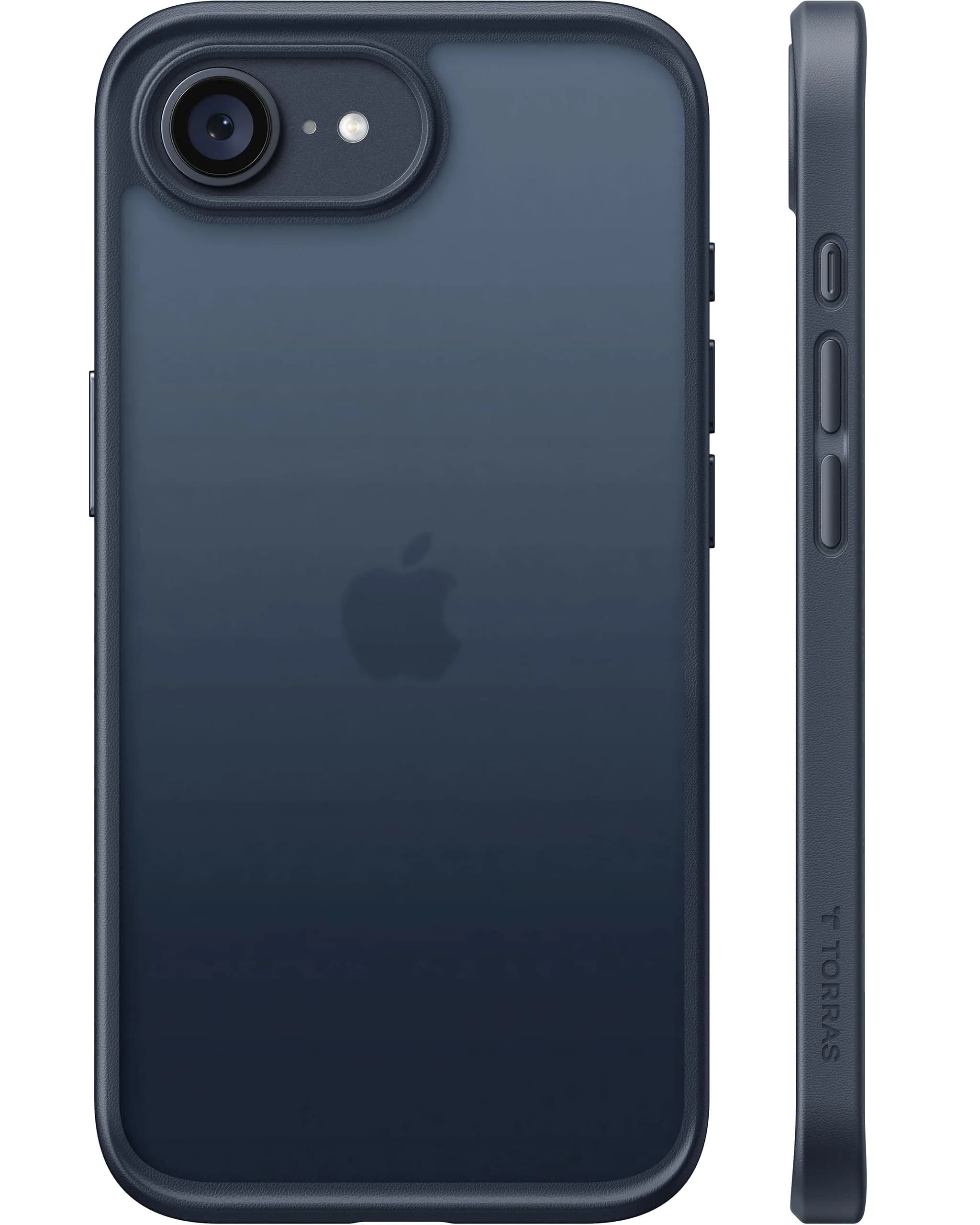 TORRAS Shockproof Case for iPhone 17e & 16e, 12FT Drop Protection, Slim Translucent Black | Heavy Duty Protection — Black