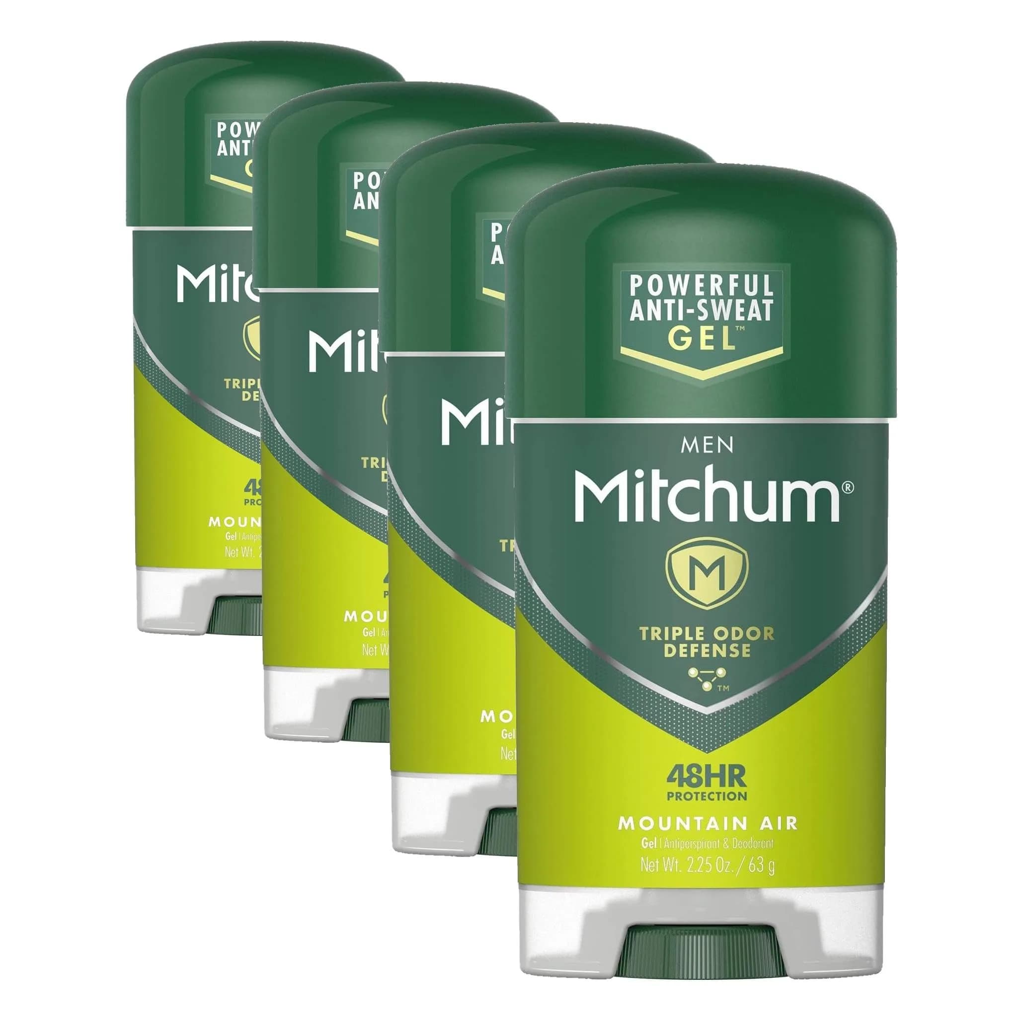 Mitchum Men's Mountain Air Antiperspirant Deodorant Gel Stick, 2.25 oz Each (Pack of 4) - main product image