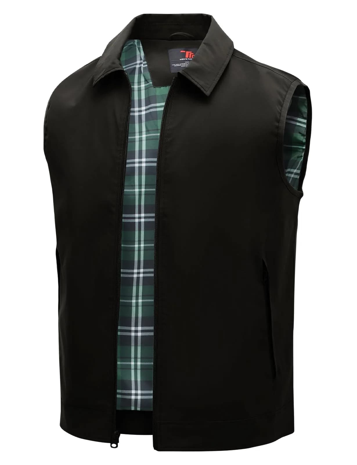 TBMPOY Men's Vest Casual Lightweight Thin Utility 3 Zip Pockets Stylish Sleeveless Jackets Summer Fall Golf Travel Business Outerwear Black S — Black