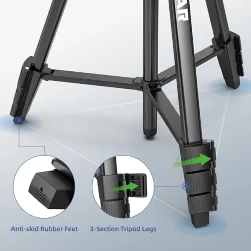 Huepar Laser Level Tripod 60-Inch | Adjustable Lightweight Camera Support for Indoors thumbnail 8