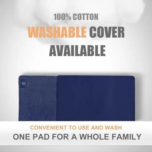 uncn Wide Microwave Heating Pad with Washable Cover 9.5 x 16in Microwavable | Soothing Warmth for Muscles & Cramps thumbnail 4