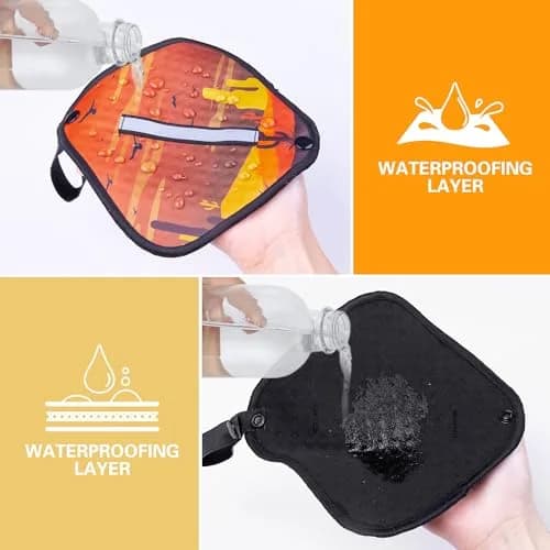 Rquite Reusable Pee Cloth for Women Hiking Essentials, Soft Absorbent Pee Rag 2-Pack (Sunset) thumbnail 2