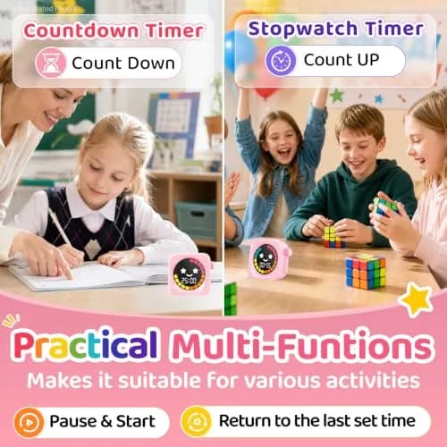 HAUKINIX Visual Countdown Timer for Kids, 99 Min Digital Classroom Timer with Colorful Display | ADHD Autism Study Time Management Tool thumbnail 6