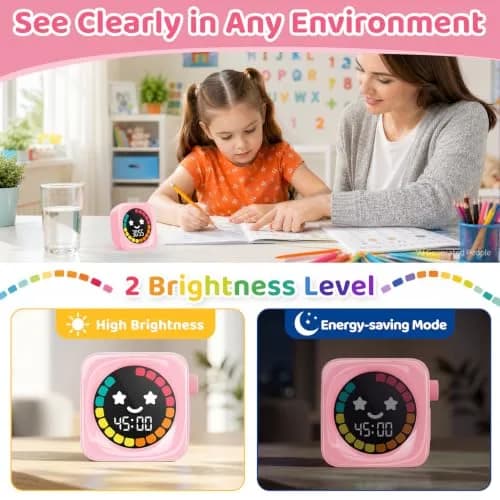 HAUKINIX Visual Countdown Timer for Kids, 99 Min Digital Classroom Timer with Colorful Display | ADHD Autism Study Time Management Tool thumbnail 7