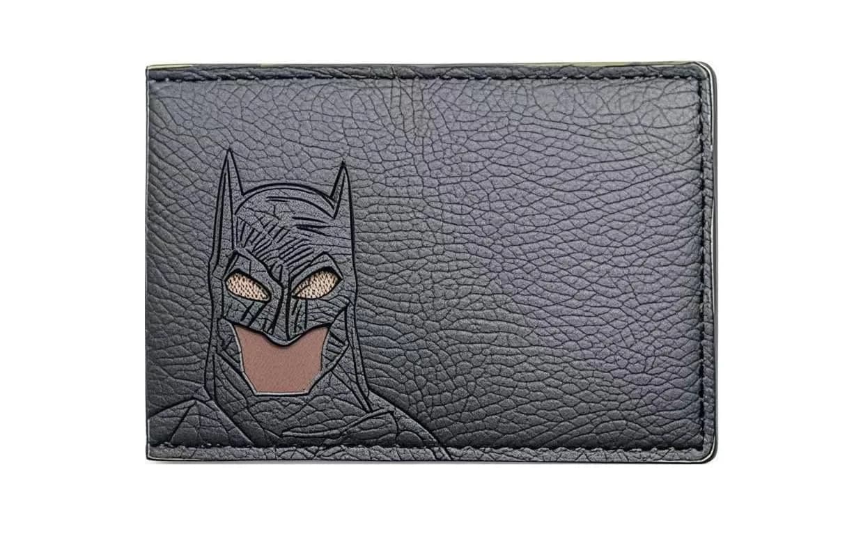 Harrier Baby Minimalist ID Holder Black Leather-Style Card Sleeve with Dual ID Window Design | Slim Front Pocket ID Wallet Unisex — Black