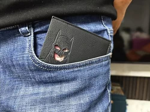 Harrier Baby Minimalist ID Holder Black Leather-Style Card Sleeve with Dual ID Window Design | Slim Front Pocket ID Wallet Unisex thumbnail 7