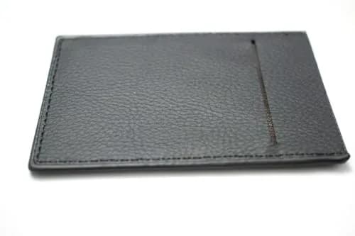 Harrier Baby Minimalist ID Holder Black Leather-Style Card Sleeve with Dual ID Window Design | Slim Front Pocket ID Wallet Unisex thumbnail 2