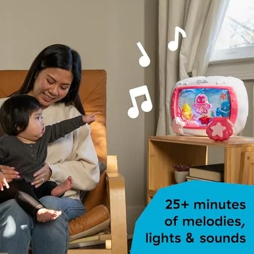 Baby Einstein Sea Dreams Soother Musical Crib Toy and Sound Machine, Pink, 25+ Min Melodies | Ages 0 Months+ thumbnail 4