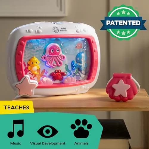 Baby Einstein Sea Dreams Soother Musical Crib Toy and Sound Machine, Pink, 25+ Min Melodies | Ages 0 Months+ thumbnail 5