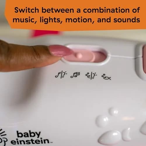 Baby Einstein Sea Dreams Soother Musical Crib Toy and Sound Machine, Pink, 25+ Min Melodies | Ages 0 Months+ thumbnail 7
