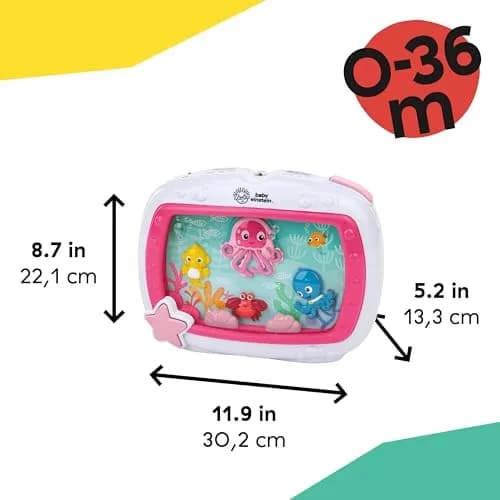 Baby Einstein Sea Dreams Soother Musical Crib Toy and Sound Machine, Pink, 25+ Min Melodies | Ages 0 Months+ thumbnail 9