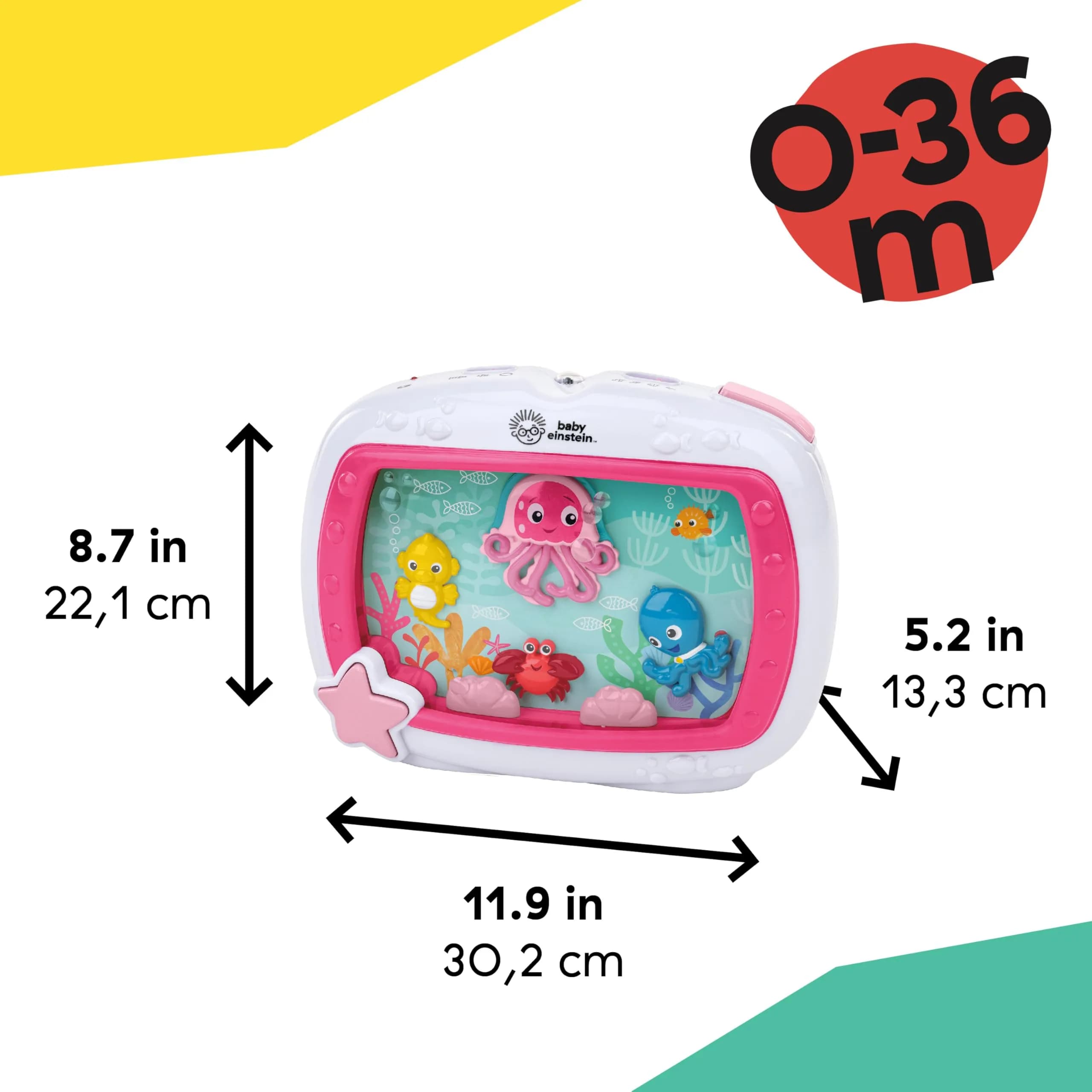 Baby Einstein Sea Dreams Soother Musical Crib Toy and Sound Machine, Pink, 25+ Min Melodies | Ages 0 Months+ - view 9