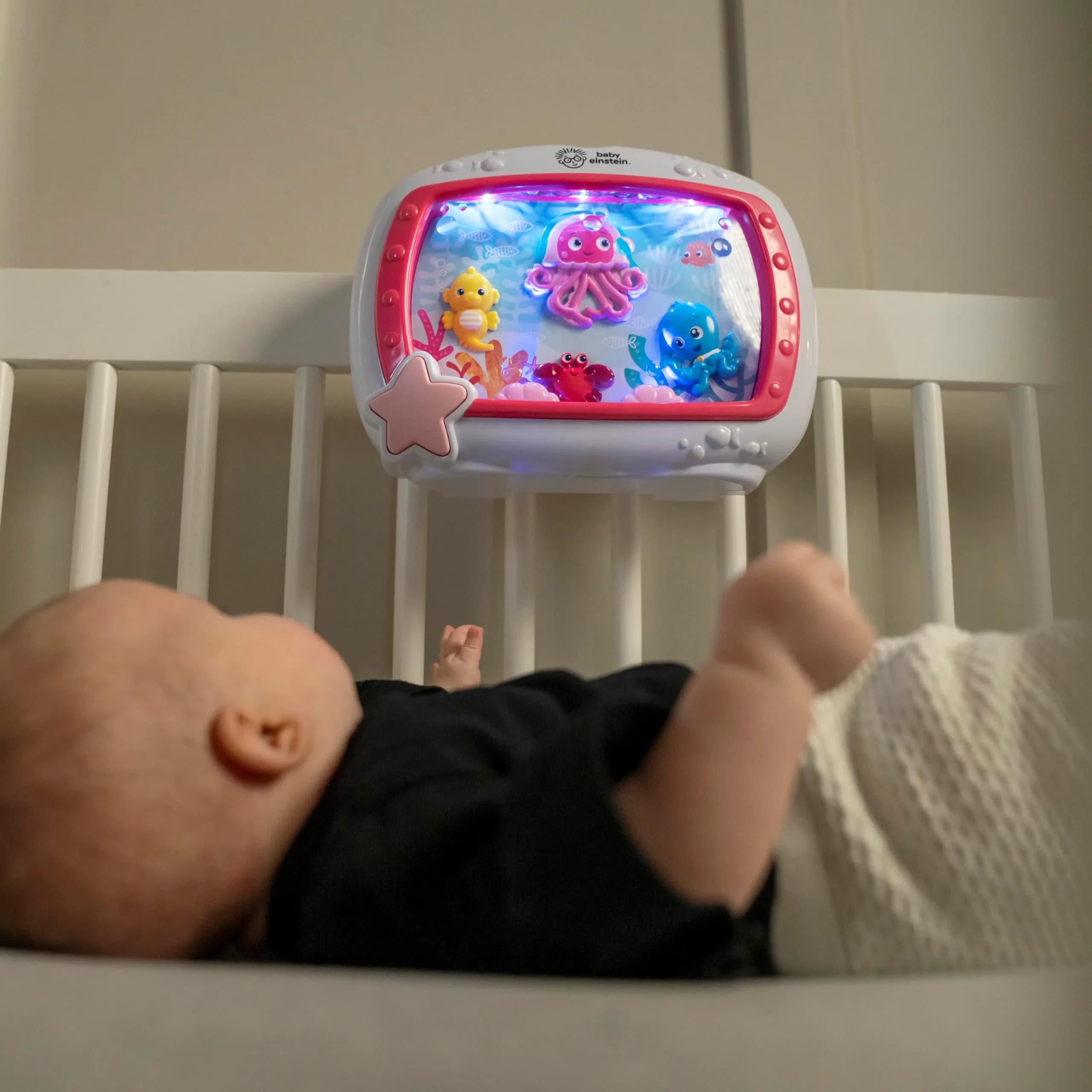 Baby Einstein Sea Dreams Soother Musical Crib Toy and Sound Machine, Pink, 25+ Min Melodies | Ages 0 Months+ - view 2