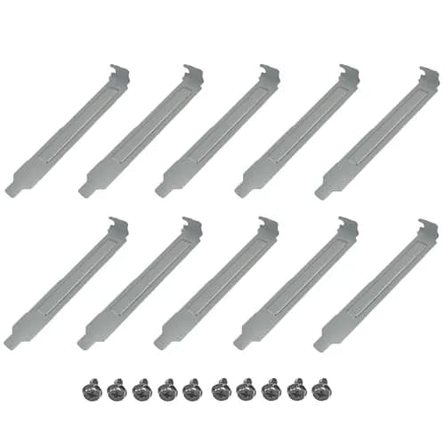 daier 10PCS PCI Slot Covers with Screws, Metal Dust Filter Bracket Expansion Blanking Plate for Computer Cases (Silver, 10-Pack) thumbnail 1