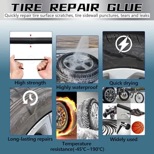 Vigorder Tire Repair Glue 20ML | Rubber Cement for Car & Bike Sidewall Fixes thumbnail 2