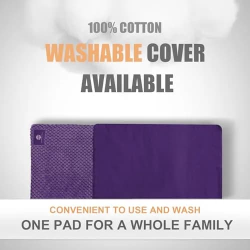 uncn Wide Microwave Heating Pad 9.5 x 16in | Soothing, Washable Cover, Cordless thumbnail 4
