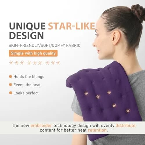 uncn Wide Microwave Heating Pad 9.5 x 16in | Soothing, Washable Cover, Cordless thumbnail 3