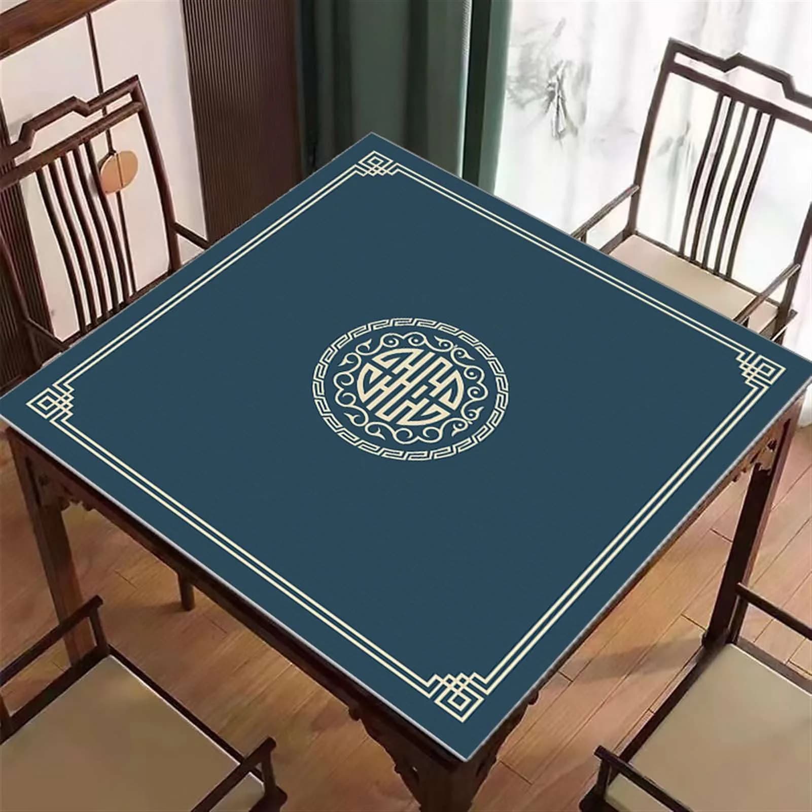 Icegrey Mahjong Table Cover 48" X 48" Style 10 | Anti-Slip & Noise-Reducing Game Mat