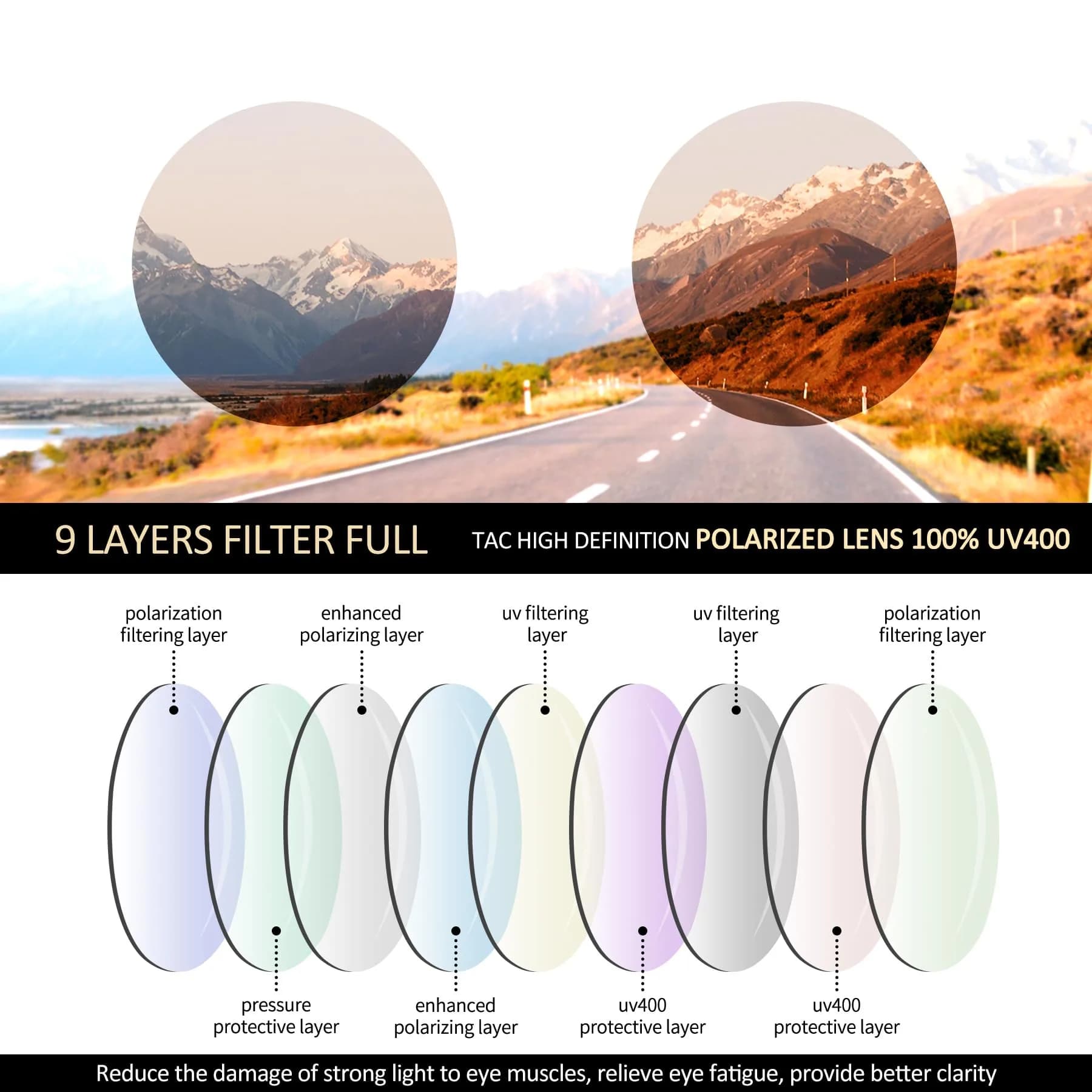 Joopin Small Round Sunglasses: Golden Frame with Gradual Brown Lenses, 46mm - view 3