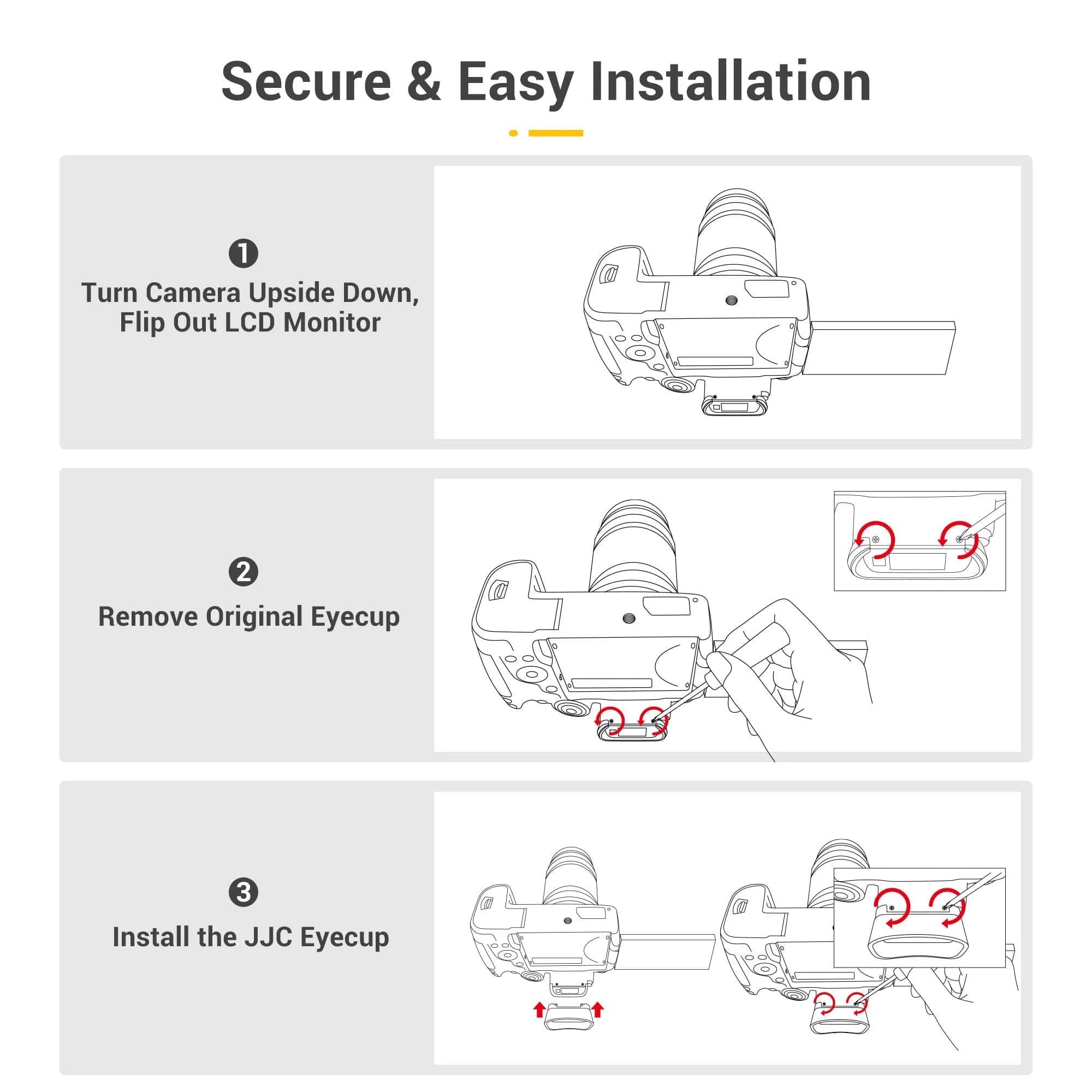 JJC R5 Mark II Eyecup for Canon EOS R5 Mark II Camera | Soft Silicone Viewfinder Protector - view 5