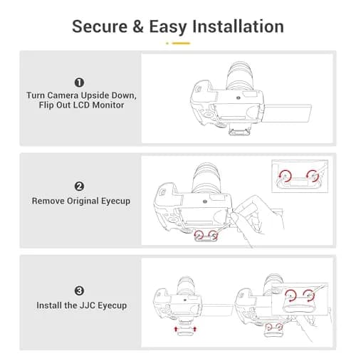 JJC R5 Mark II Eyecup for Canon EOS R5 Mark II Camera | Soft Silicone Viewfinder Protector thumbnail 5
