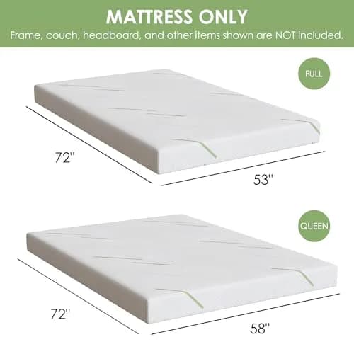 Wellynap 4 Inch Gel Memory Foam Sofa Mattress Queen Size | Support & Comfort for Guest Rooms thumbnail 2