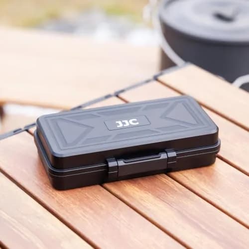 JJC Multi-Function Camera Battery & Memory Card Case for Canon LP-E6 Sony NP-FZ100, Water-Resistant & Shockproof (Water-Resistant & Shockproof Case for SD CFexpress Type A B XQD Cards, AA Batteries | Compact & Durable) thumbnail 8