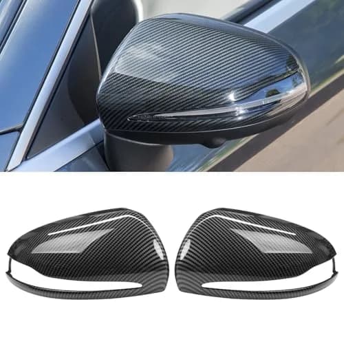 Jaronx Carbon Fiber Pattern Mirror Covers for Mercedes C E S GLC Class (2-Pack) thumbnail 1