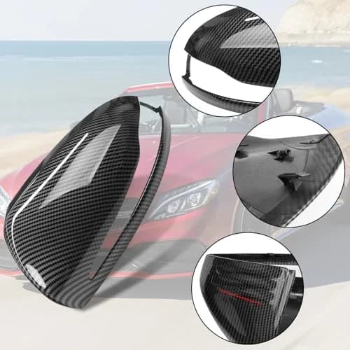 Jaronx Carbon Fiber Pattern Mirror Covers for Mercedes C E S GLC Class (2-Pack) thumbnail 7