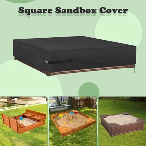Kasla Waterproof Sandbox Cover 155cm x 155cm x 20cm (61"x61"x8") | Heavy Duty Outdoor Sand Pit Protection thumbnail 7