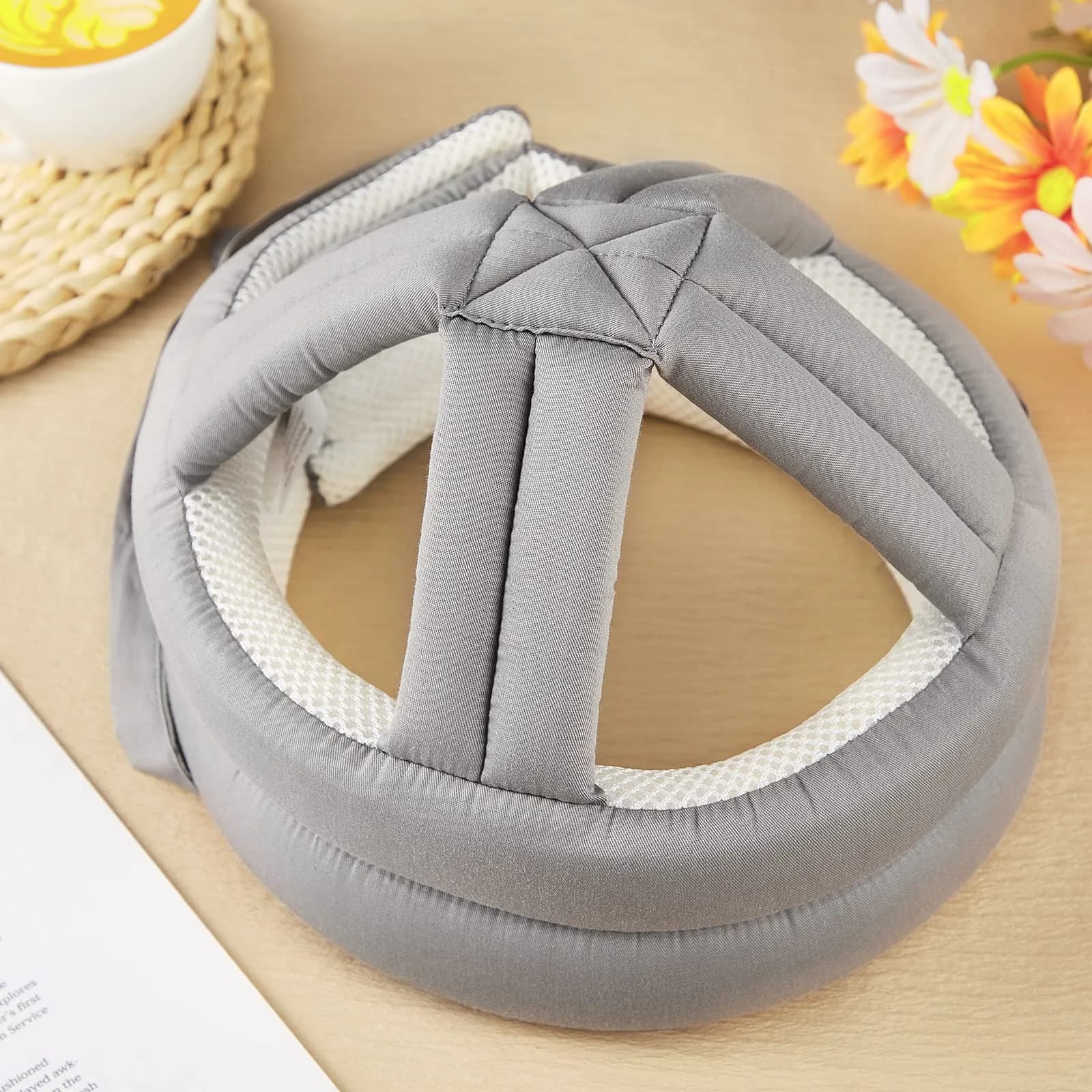 Woanger Grey Anti-Fall Elder Head Safety Helmet | Adjustable Seniors Fall Prevention Cap 50-75 cm (19.7-29.5 inches) - view 7