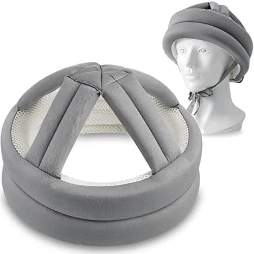 Woanger Grey Anti-Fall Elder Head Safety Helmet | Adjustable Seniors Fall Prevention Cap 50-75 cm (19.7-29.5 inches) thumbnail 1