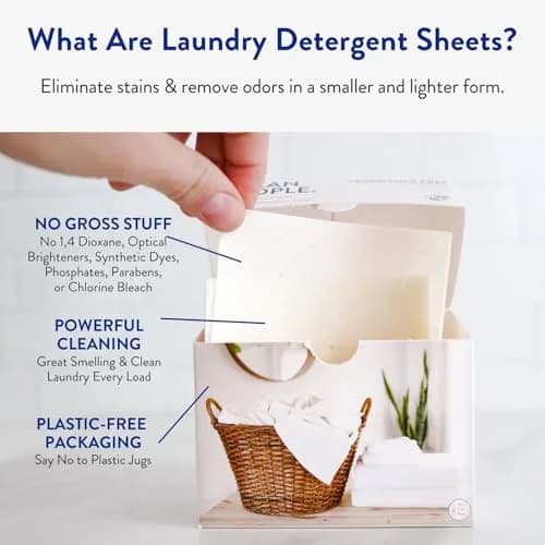 THE CLEAN PEOPLE Laundry Detergent Sheets Peppermint Scent 96 Count | Concentrated Formula, Recyclable Packaging thumbnail 5